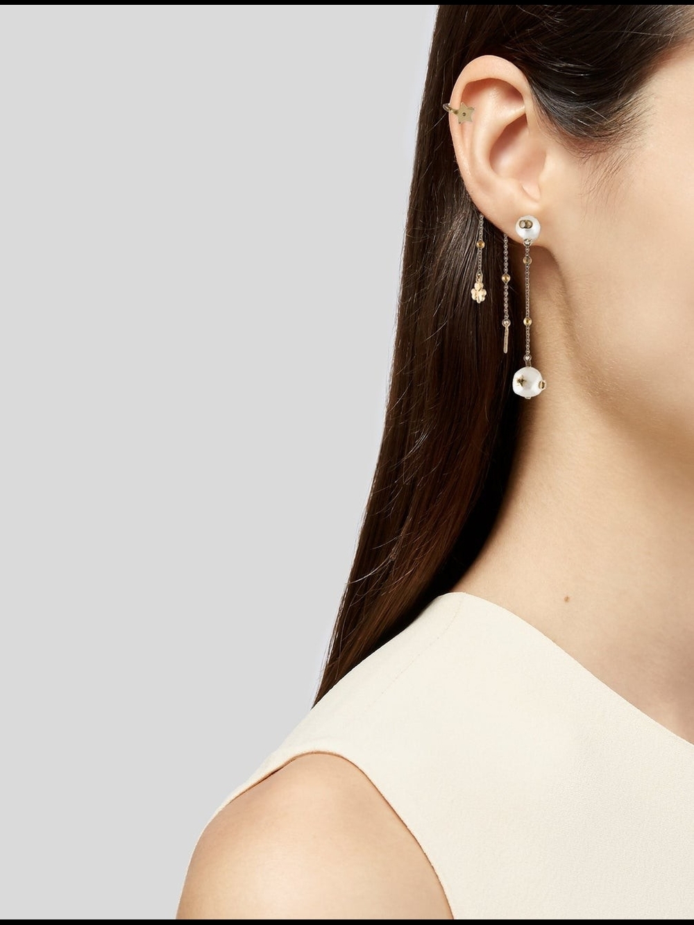 Christian Dior Faux Pearl Perles De Désir Ear Climber Earring - Picture 6 of 7